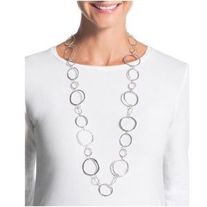 NWT Chico’s Remi Silver-Tone Link Necklace - Long